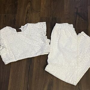 White Kids Lace top & bottom. Girls 11y-12y.